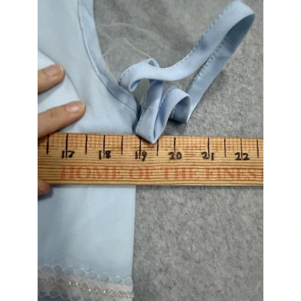 Custom Dress Girls 8-9 Y‎ Blue Square Neck sheer Sleeve Long ballroom